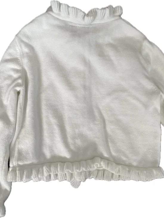 Rachel Riley Ivory Ruffle-Trim Knit Cardigan - Picture 4 of 4